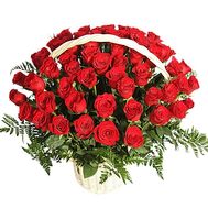 Cart of 51 roses