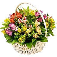 Basket of flowers for your beloved woman