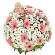 Basket of flowers for the wedding