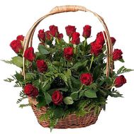 Basket of imported roses