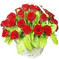Basket of red roses