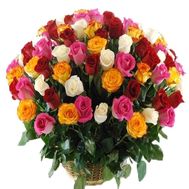 Basket with roses