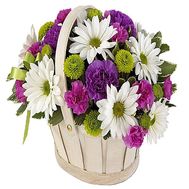 A small basket of flowers