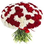 A huge bunch of 101 carnations