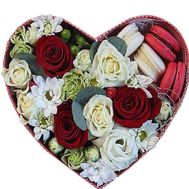 Gift box with pasta and flowers