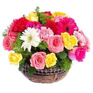 Bright flower basket for Birthday