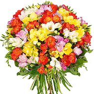 Large bouquet of freesias