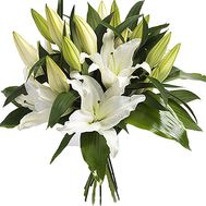 Bouquet of white lilies