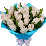 Bouquet of white tulips
