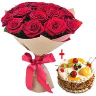 Bouquet of flowers and sweets