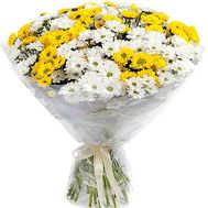 Bouquet of white and yellow chrysanthemums