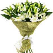 Bouquet of white lilies