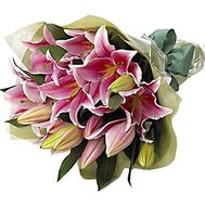 Bouquet of pink lilies