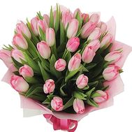 Bouquet of pink tulips
