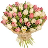 Bouquet of tulips on March 8