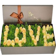 Flower inscription - LOVE