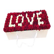 Flower letters LOVE roses