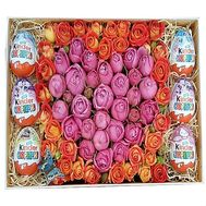 Flowers and sweets as a gift