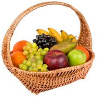 Fruits in the basket as a gift