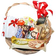 Basket with sweets as a gift