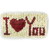 Inscription from flowers I love you