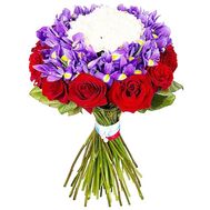 Original bouquet with irises
