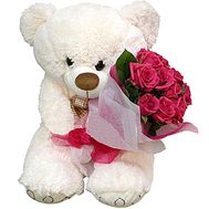 Teddy bear and roses