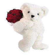 Teddy bear with roses