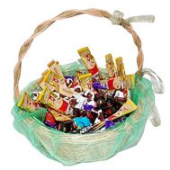 Gift basket with sweets and coffee