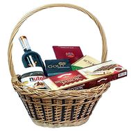 Gift basket with wine