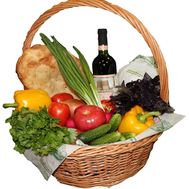 Gift set of products in the basket
