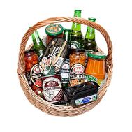 Grocery basket as a gift to a man