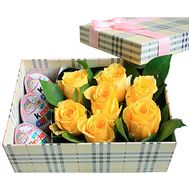 Roses in a Box with Sweets