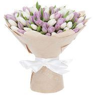 Stylish bouquet of tulips