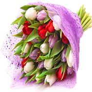 Spring bouquet of tulips