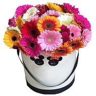 Flowers in a round box