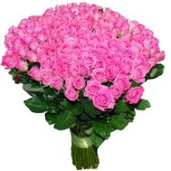 A huge bouquet of pink roses