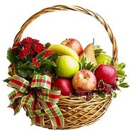 Basket of fruits and flowers