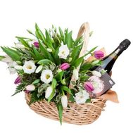 Basket of sweets and flowers
