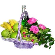 Basket of fresh flowers Fruit