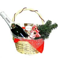Новогодняя корзинка с шампанским Asti Martini
