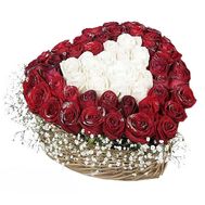 Bouquet in the frame heart