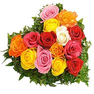 Roses in the shape of heart