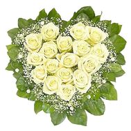 Heart from roses