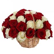 Basket of imported roses for the 40th anniversary