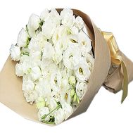 White eustoma in a bouquet
