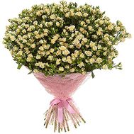 Large bouquet of creamy bush roses
