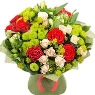 Bouquet of flowers to the beloved wife