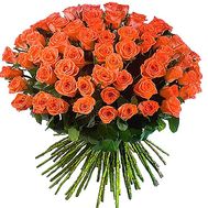 Bouquet of 101 roses of orange color