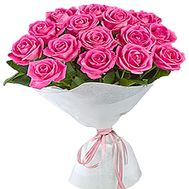 15 pink roses